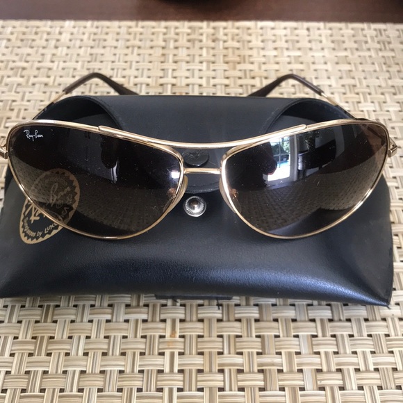Ray-Ban gold aviators